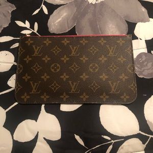 New LV wristlet monogram and pivione linen inside.